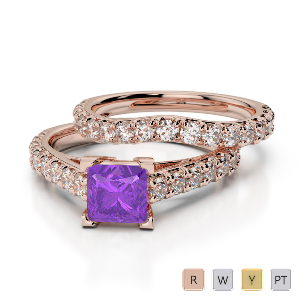 Amethyst bridal sales jewelry sets