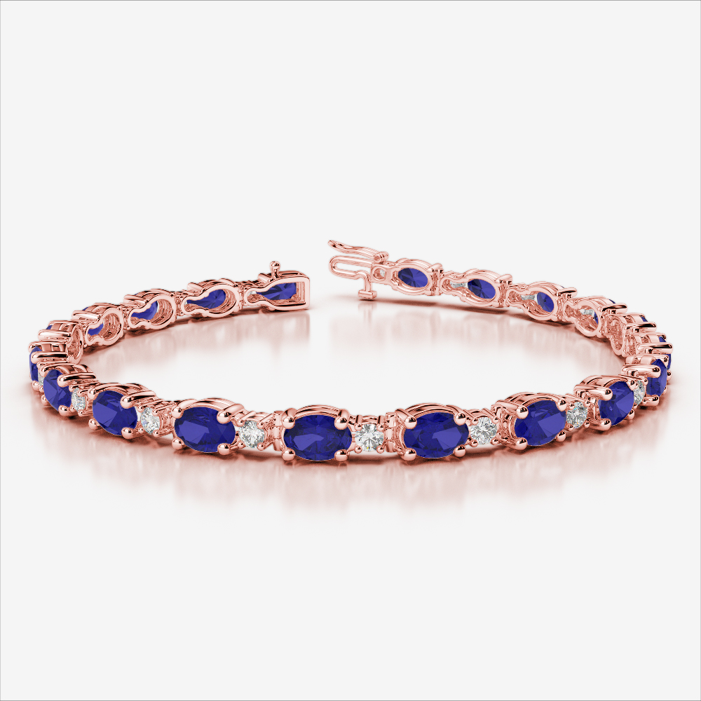 AAA Blue Sapphire 75mm Sapphire Bracelet Handmade Dark  Etsy