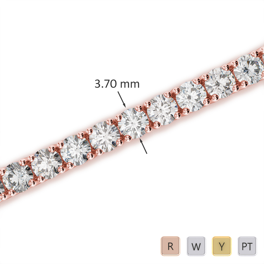 Prong Set Diamond Studded Bracelet 0716