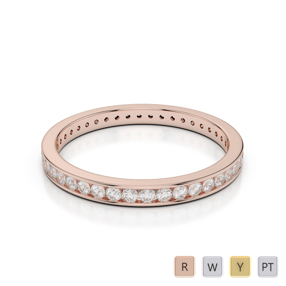 2.5MM Channel Set Diamond Full Eternity Ring 0364
