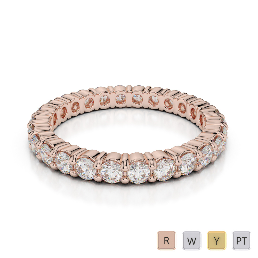 2.5 MM Round Cut Diamond Full Eternity Ring 0389