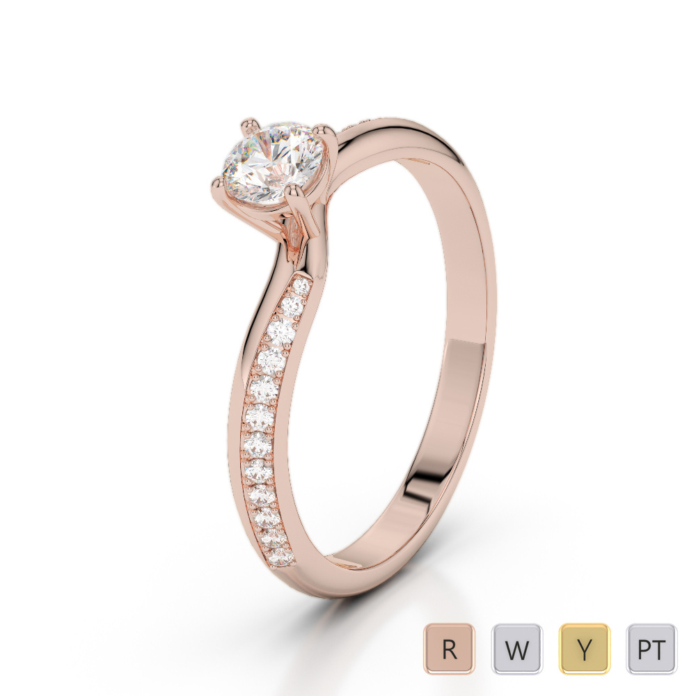 Round Cut Diamond Engagement Ring 0266