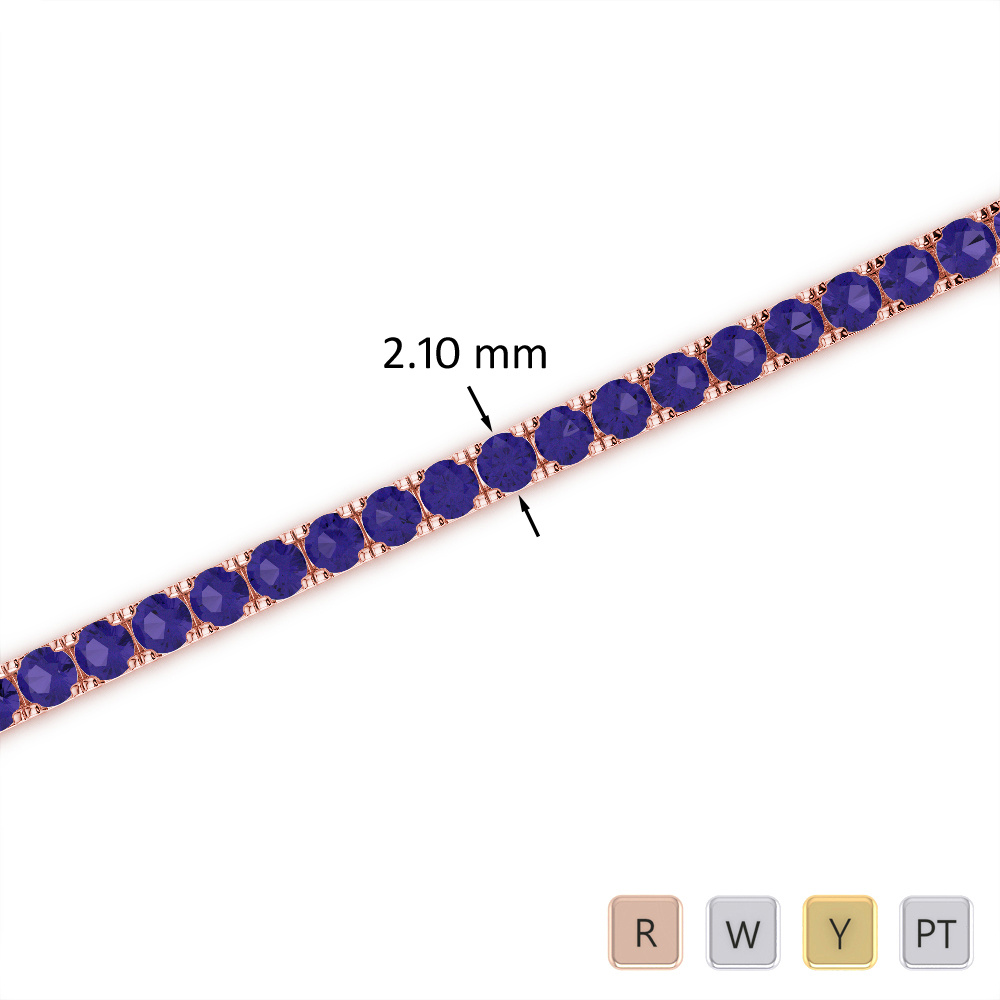Prong Set Tanzanite Bracelet 0720