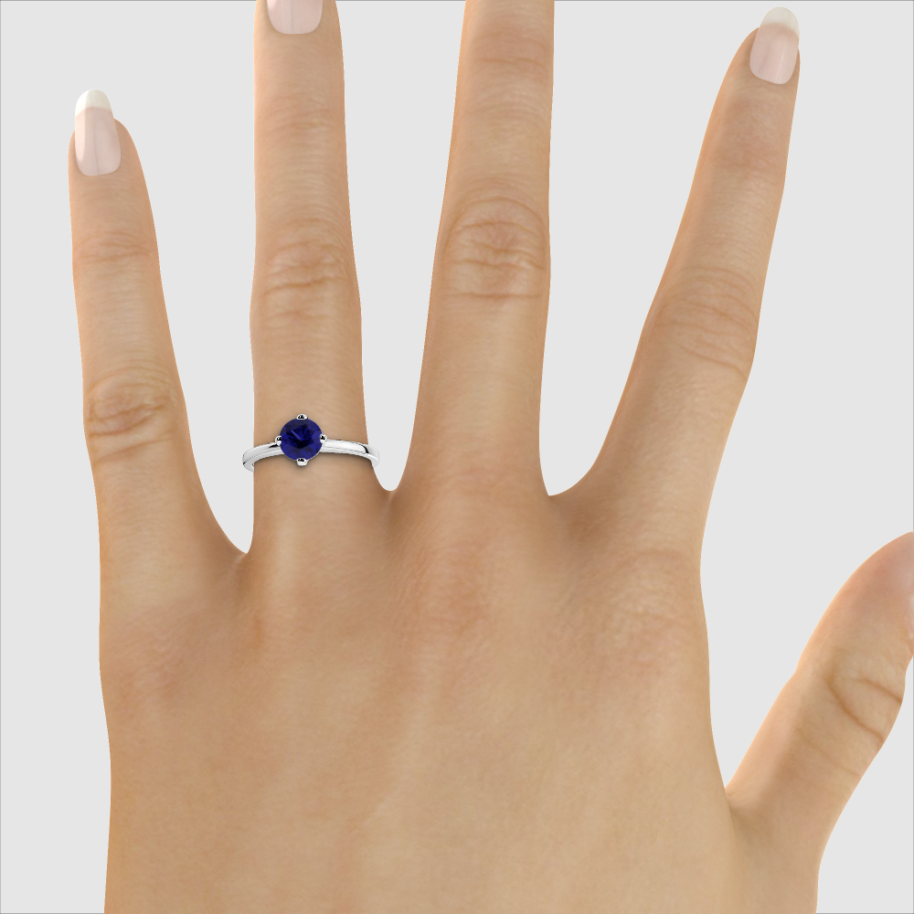 Natural Blue Sapphire Engagement Rings