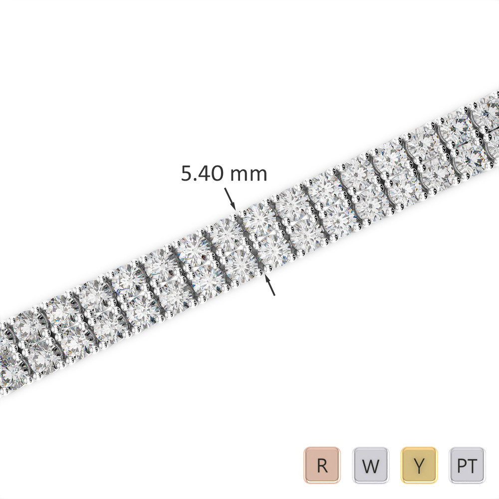 Round Cut Diamond Bracelet 0741