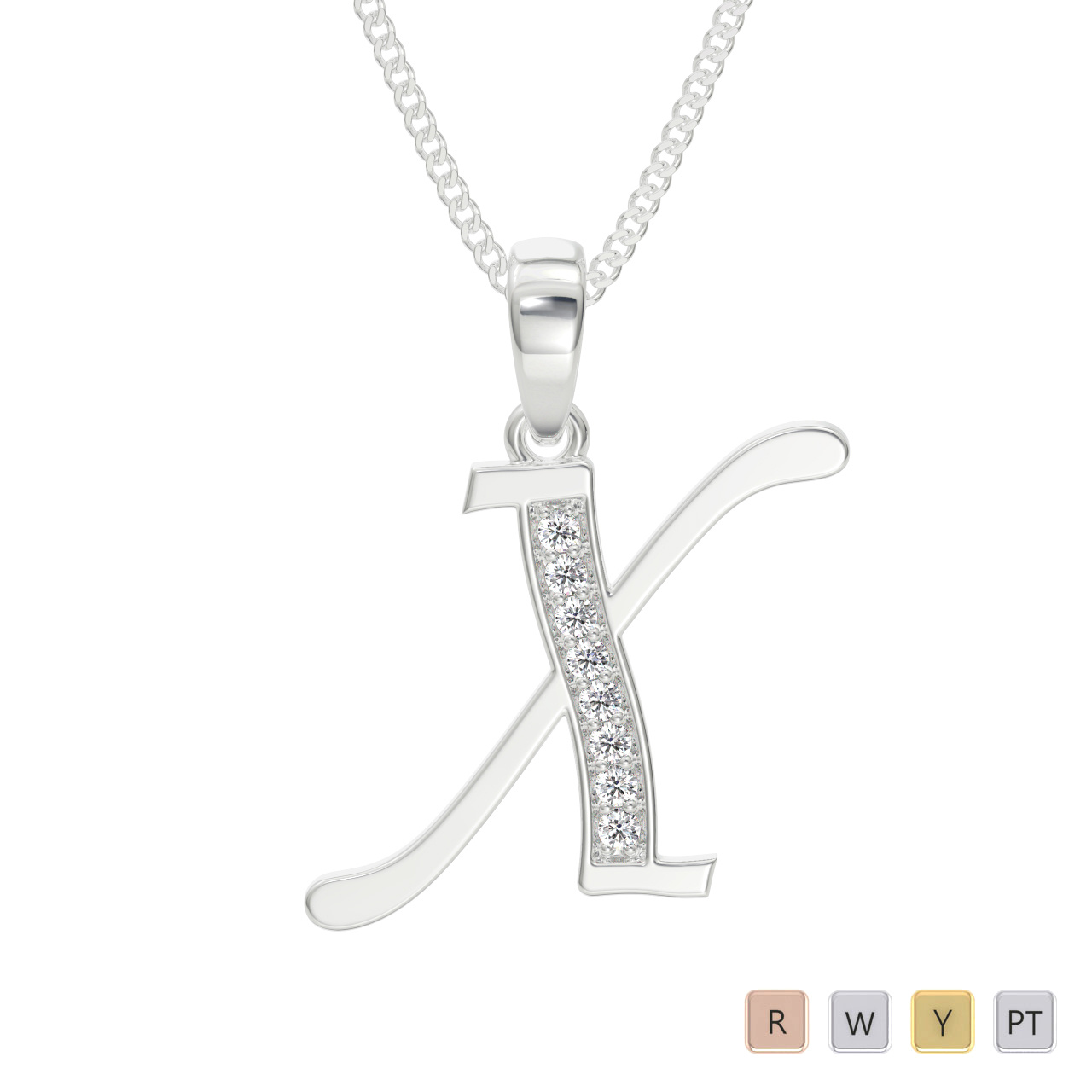 Diamond initial necklace canada sales