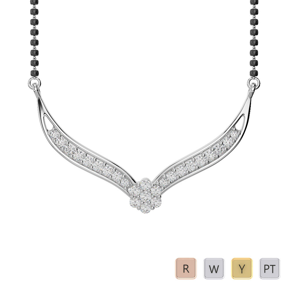 Prong Set Diamond Mangalsutra 0648