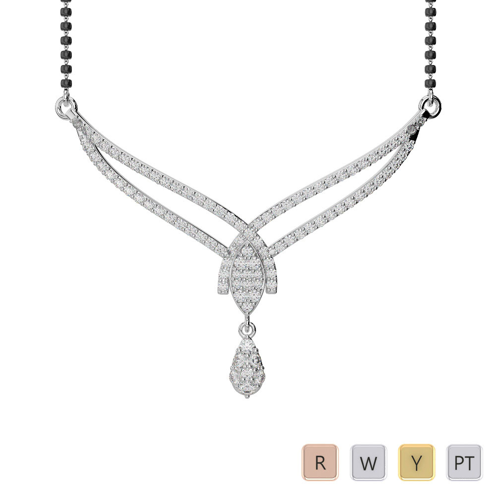 Pave Set Diamond Studded Mangalsutra 0660