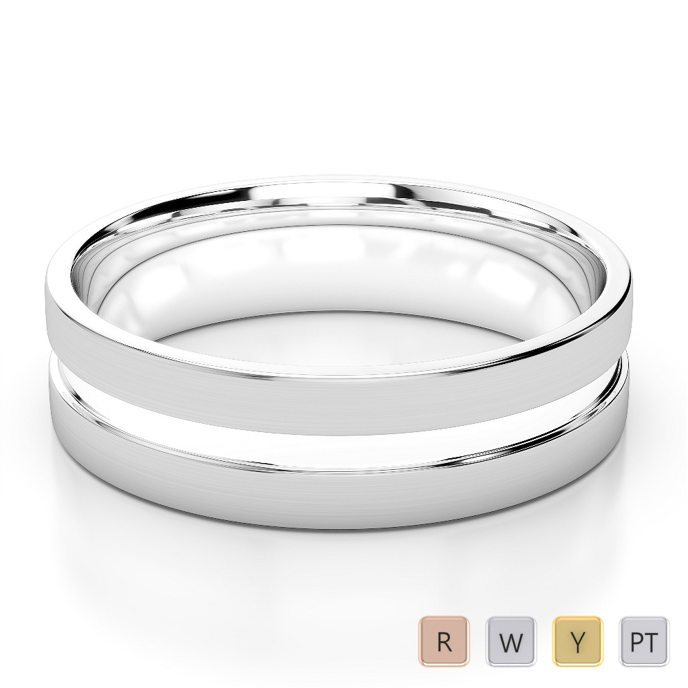 5MM Comfort Fit Mens Plain Wedding Band 0159