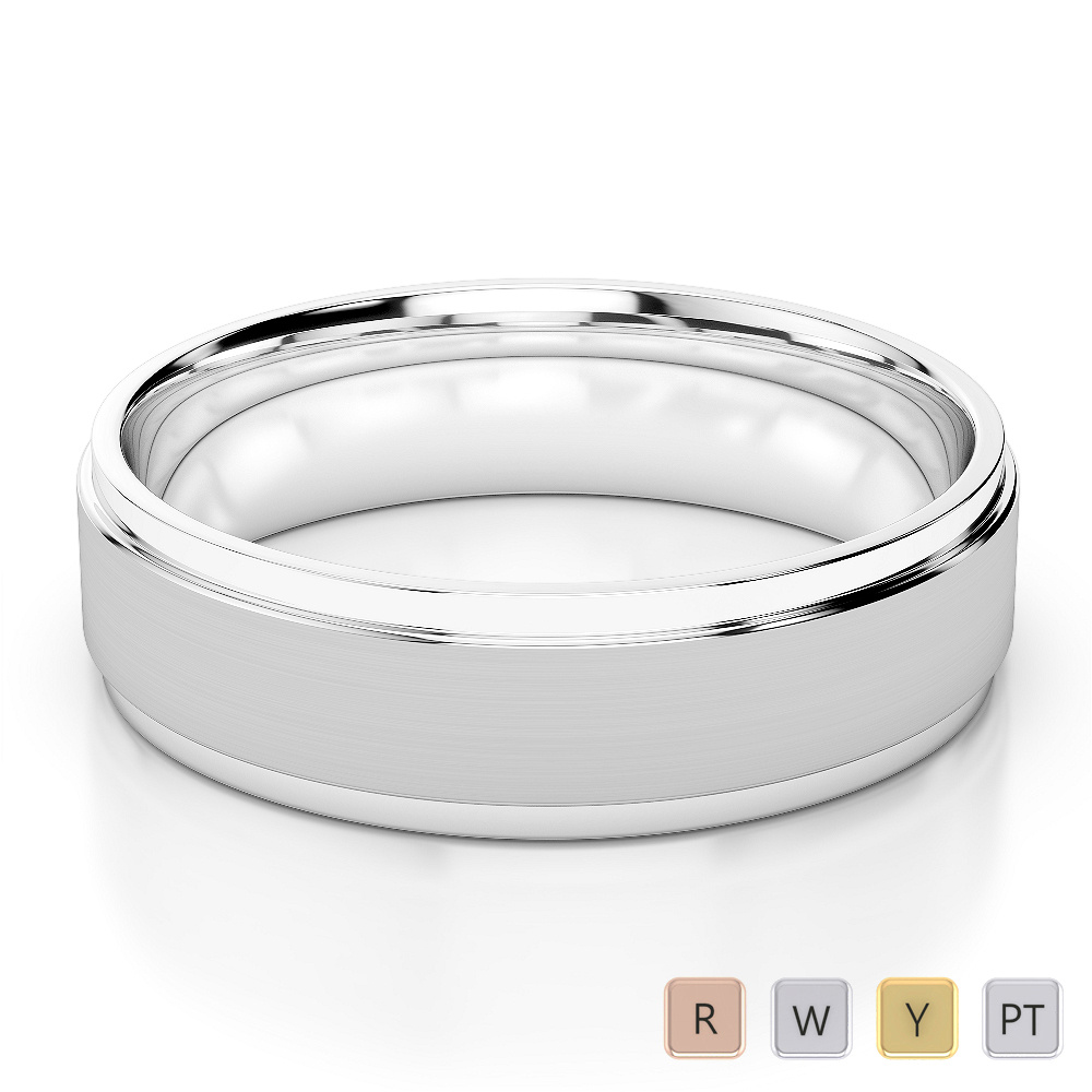 5 MM Comfort Fit Mens Plain Wedding Ring 0176