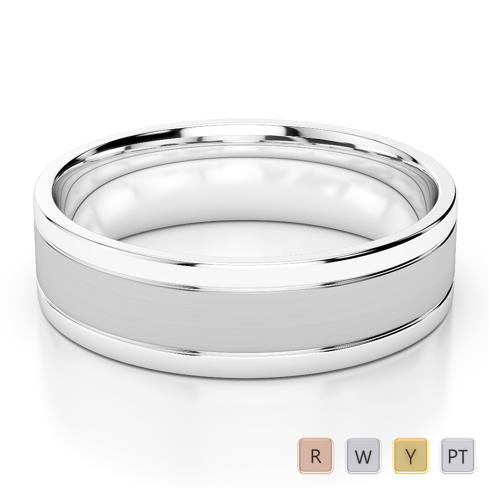5 MM Comfort Fit Mens Plain Wedding Ring 0177