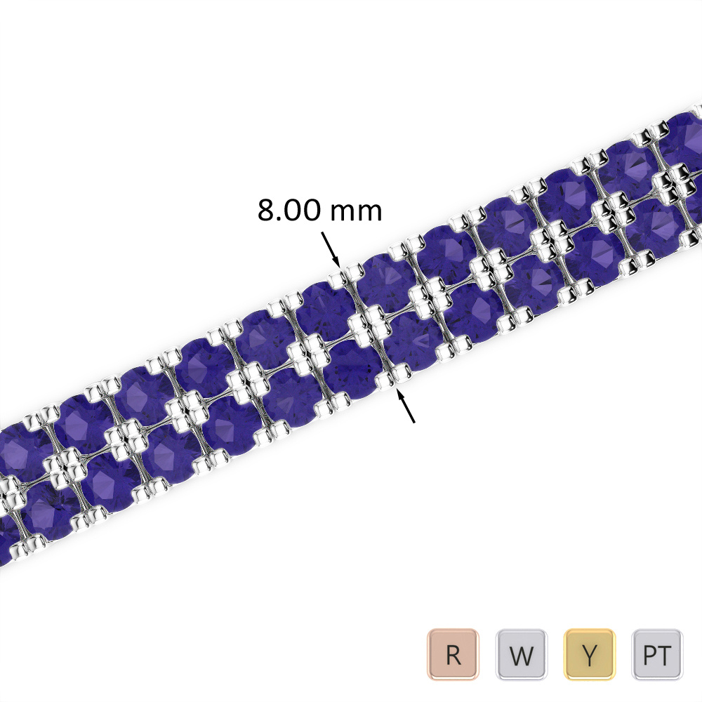 Prong Set Tanzanite Bracelet 0756