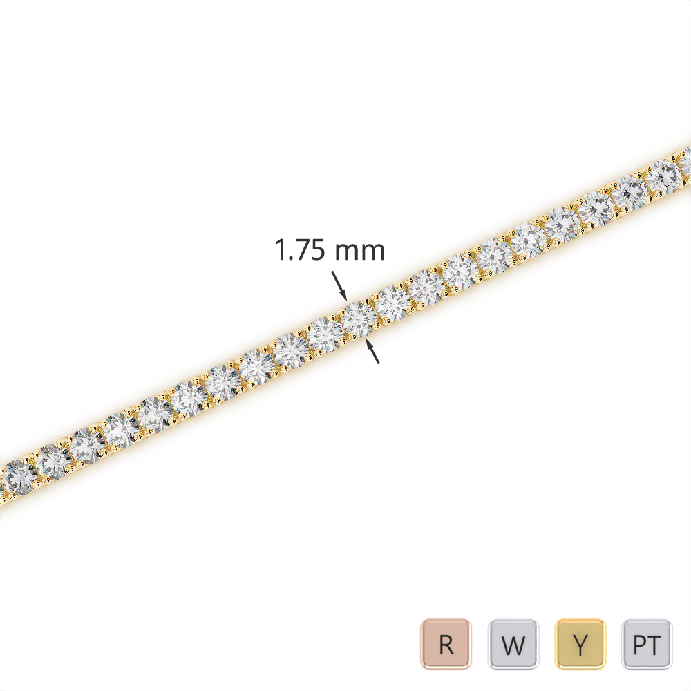 Prong Set Diamond Studded Bracelet 0708