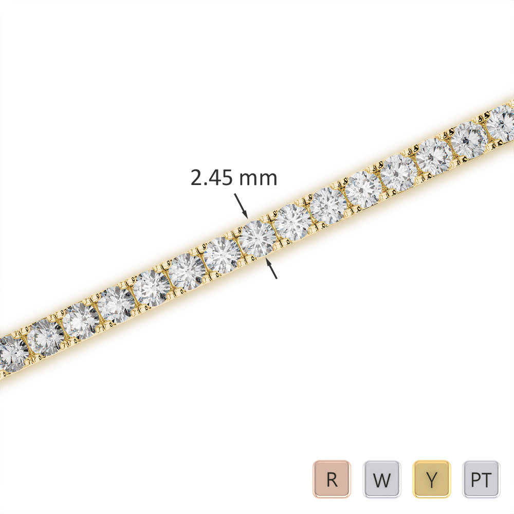 Round Cut Diamond Bracelet 0722