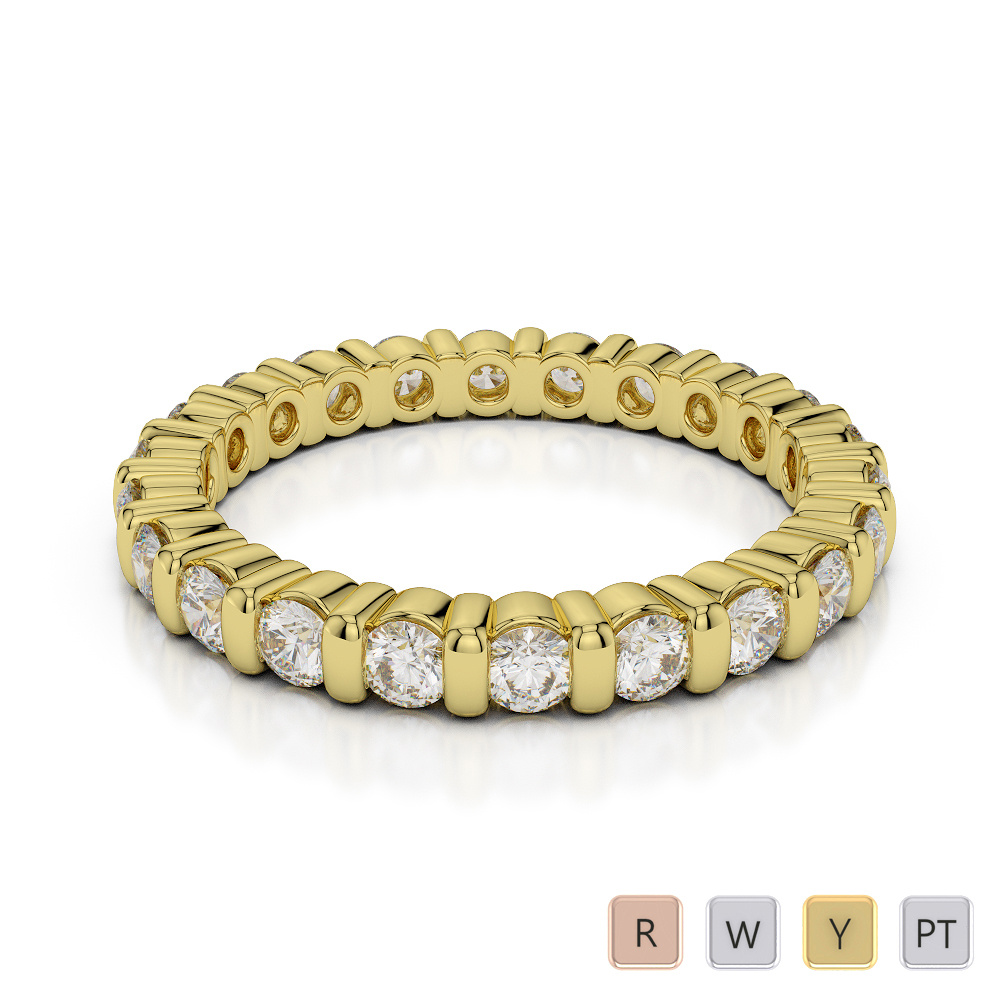 2.5MM Bar Set Diamond Full Eternity Ring 0371