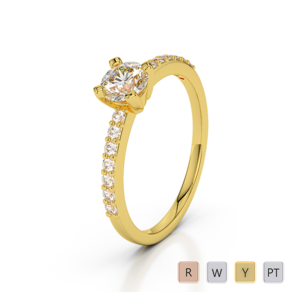 Four Prong Set Diamond Engagement Ring 0235