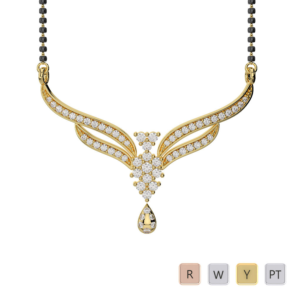 Platinum sales diamond mangalsutra