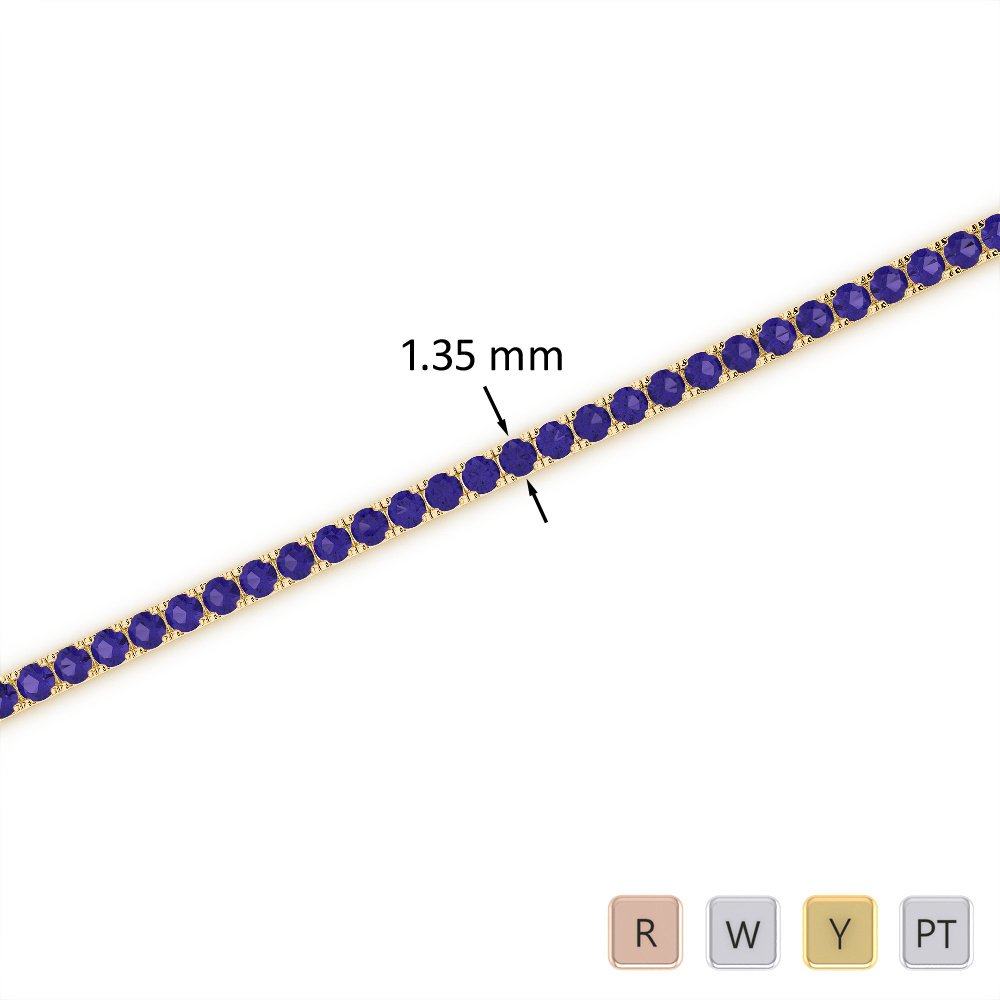 Claw Set Tanzanite Bracelet 0718