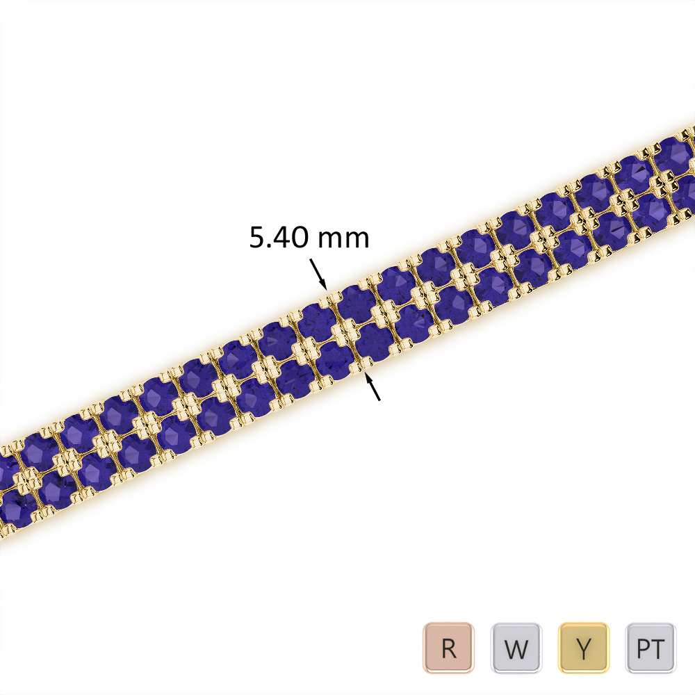 Prong Set Tanzanite Bracelet 0752